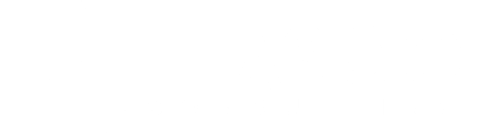 White "TeaSoo Consulting" logo on a transparent background.